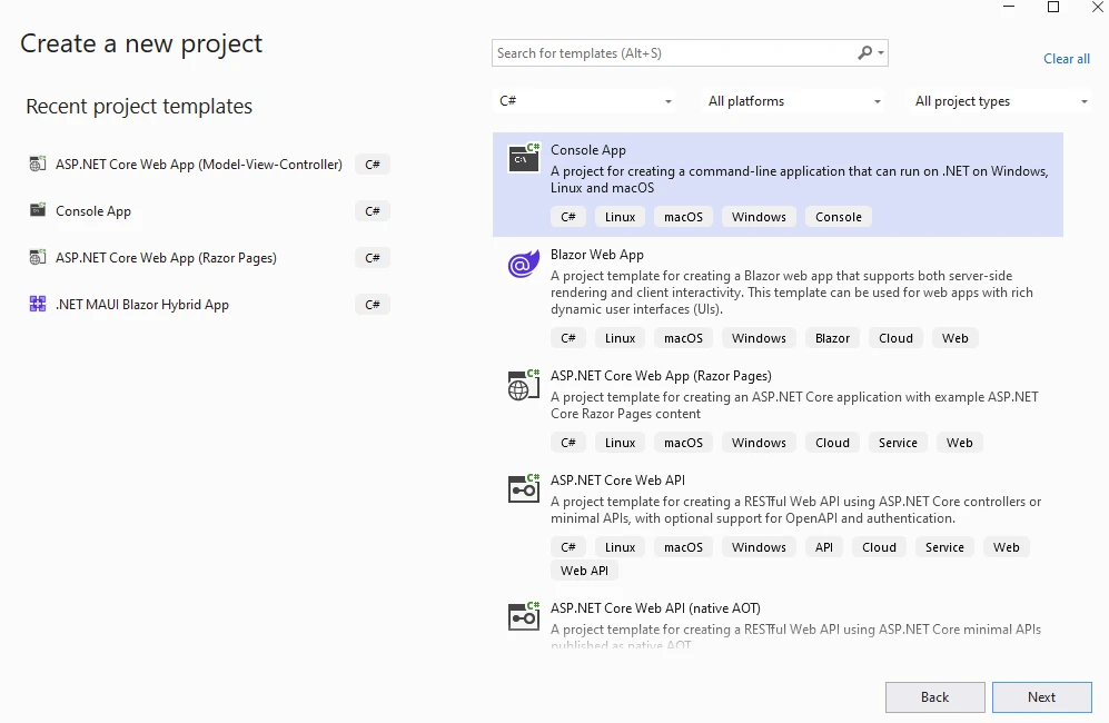 TensorFlow .NET (How It Works For Developers): Figure 3 - Visual Studio Project