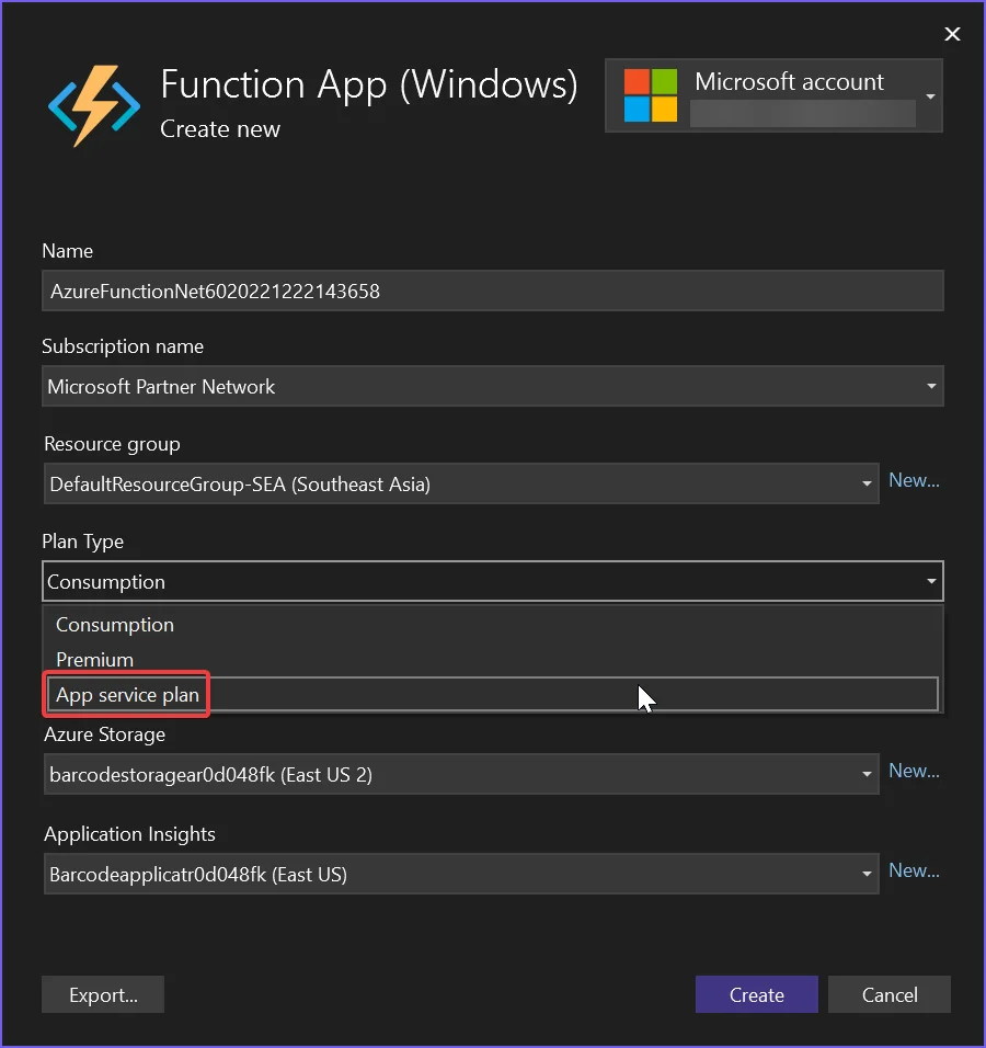 Choosing the correct hosting level Azure Tier