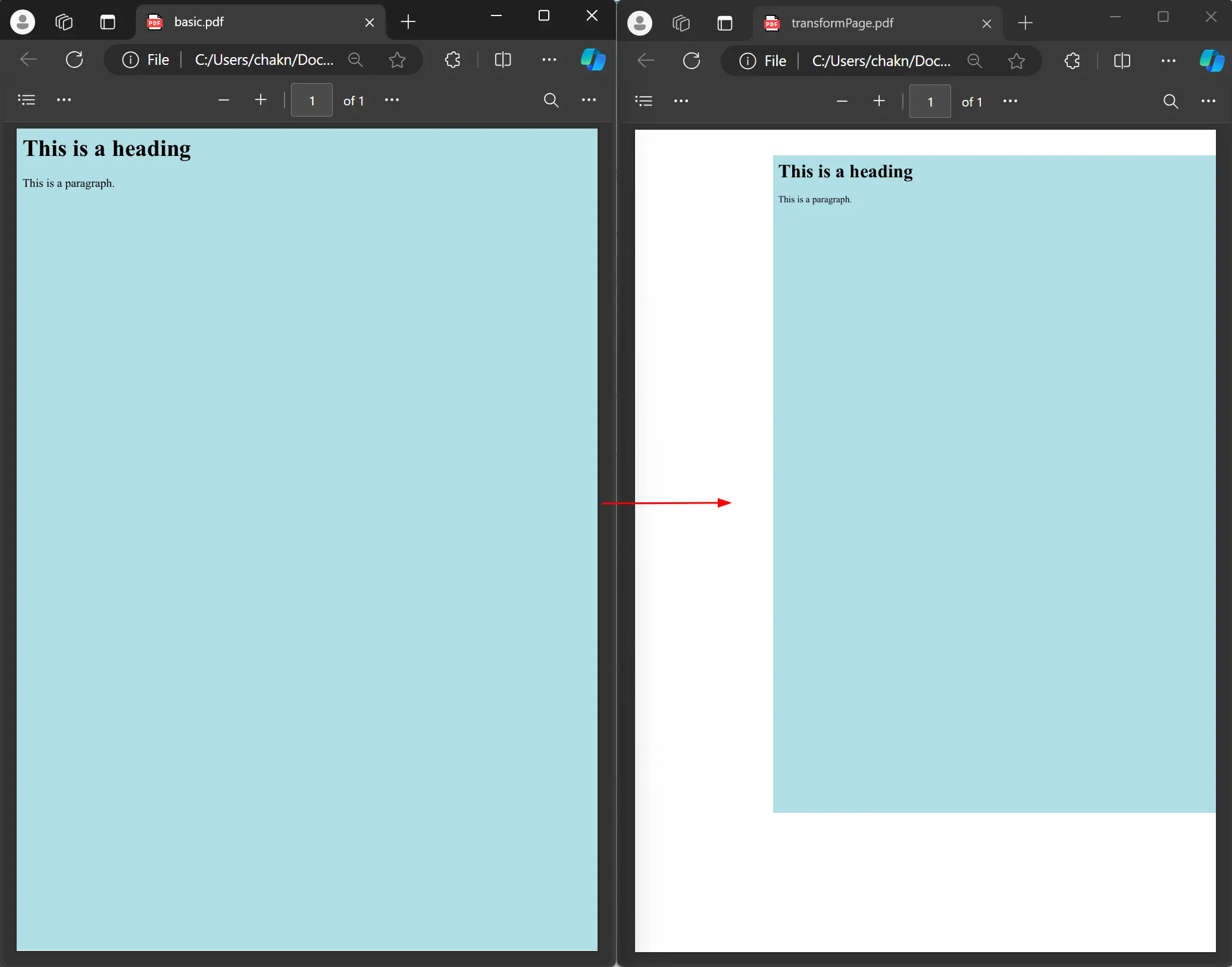 Transform PDF pages